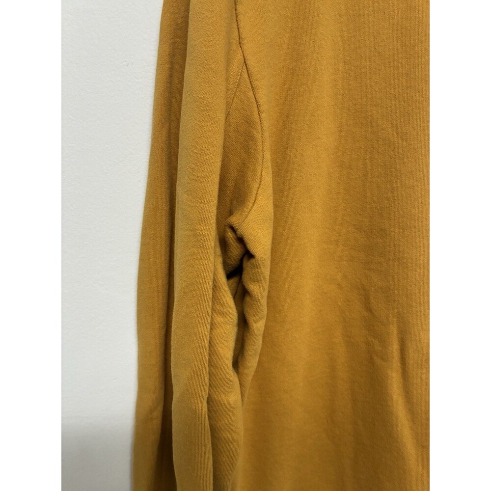 Pact Organic Cotton Sweatshirt Mustard Yellow Size Large Crew Neck Over Sized - Picture 10 of 12